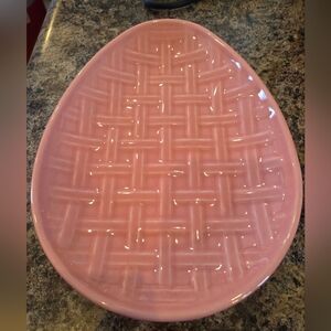 FIESTA PEONY BASKET WEAVE EGG PLATE